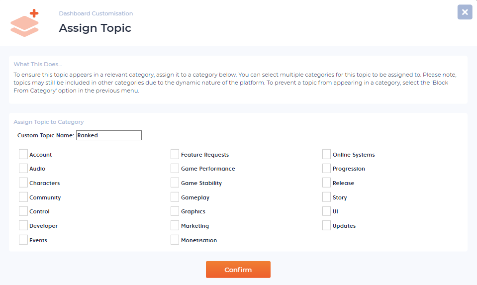 Assigned Topics – Player XP Helpdesk